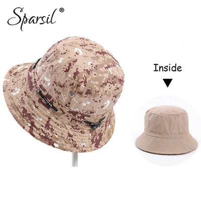 Sparsil Unisex Outdoor Camouflage Bucket Hat