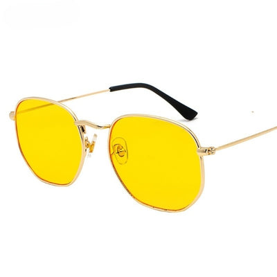 2021 Vintage Square Metal Frame Sunglasses: Classic Retro Eyewear