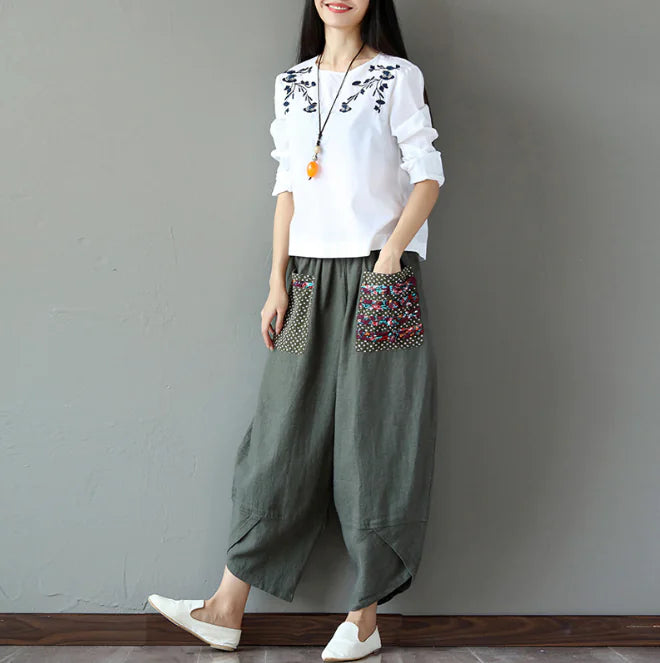 Wide Leg Harem Pants