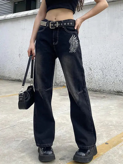 Printed Cargo Jeans