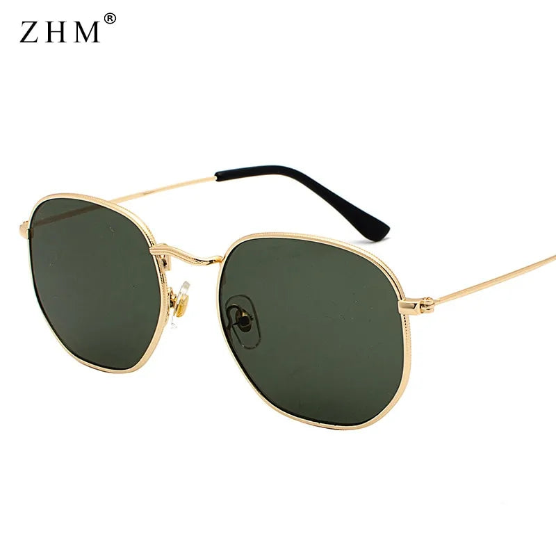 2021 Vintage Square Metal Frame Sunglasses: Classic Retro Eyewear