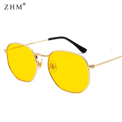 2021 Vintage Square Metal Frame Sunglasses: Classic Retro Eyewear