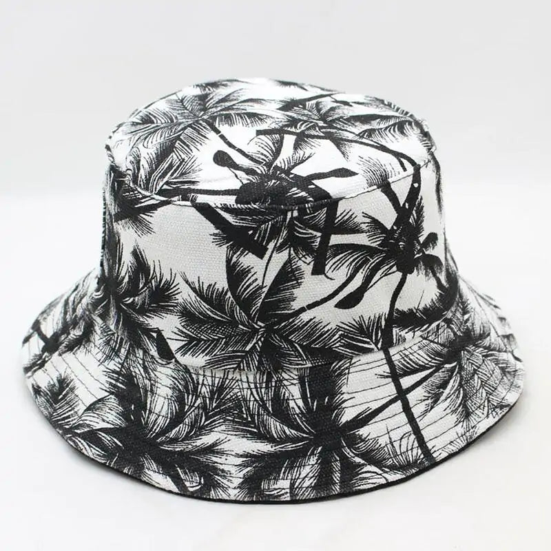 Two Side Reversible Coconut Tree Bucket Hat