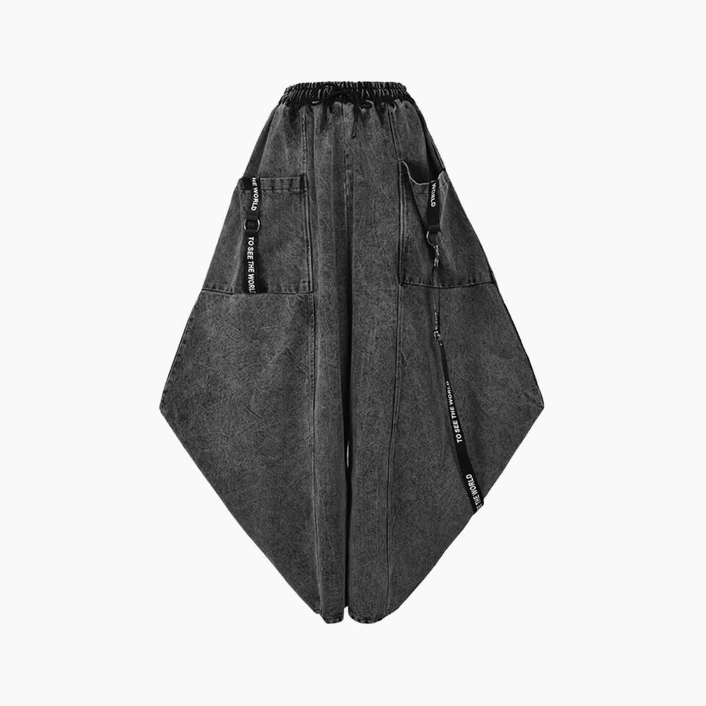 Black Denim Harem Pants