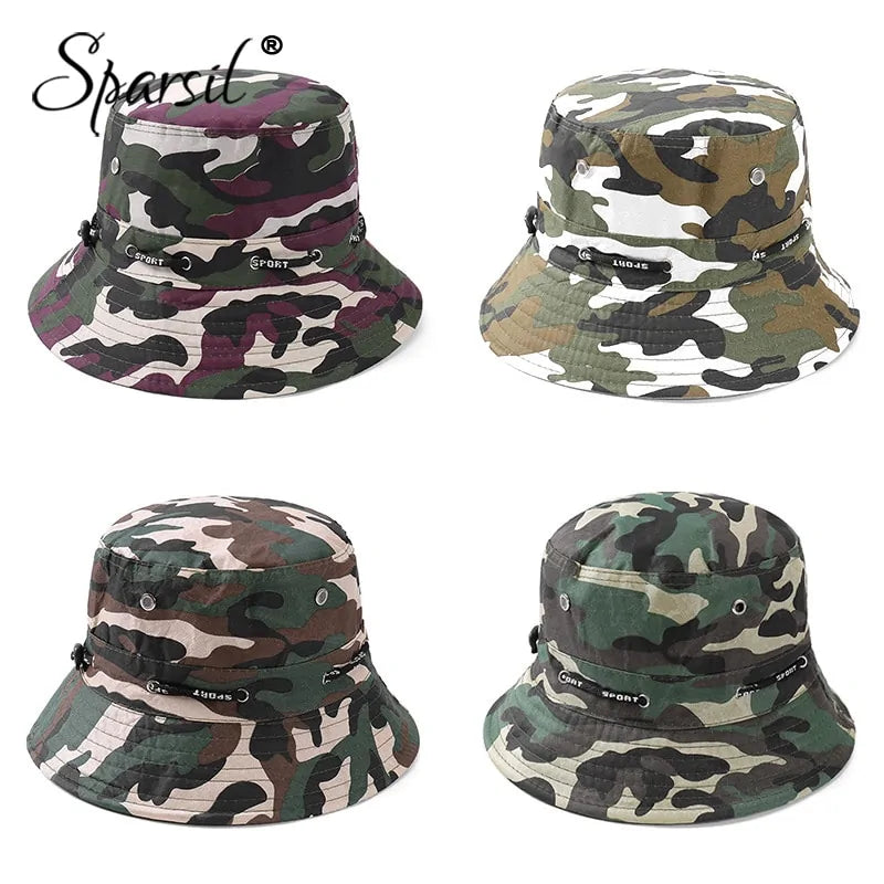 Sparsil Unisex Outdoor Camouflage Bucket Hat