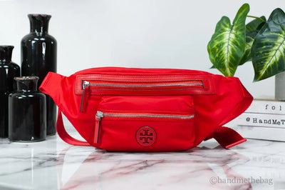 Tory Burch (82508) Medium Brilliant Red Nylon Adjustable Belt Bag Fanny Pack