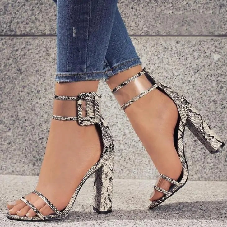 Women's Comfortable Hollow High Heels Sandals