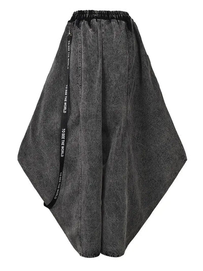 Black Denim Harem Pants