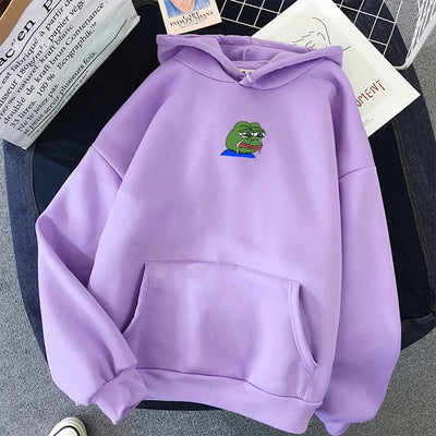 Sad Tearing Frog Hoodies